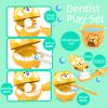 Nilez Dentist Pretend Play Set Doctor Kit with Educational Cards for Kids 14-Piece Medical Kits Role Play Game Cute Cartoon Gift for Girls and Boys (Raccoon) view 3