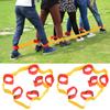 1 Pair Legged Fixed Belt, Outdoor Sport Equipment, Multiplayer Teamwork Game Interactive Toys with Elastic Foot Straps, Adjustable Hook & Loop Design for Parent - Child Activities, (6-person leggings view 4