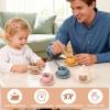 Tea Party Set for Little Girls Boys, Silicone Tea Set Toys with Teapot Cups Coasters Spoon Tray, Kitchen Accessories Pretend Play Learn & Discover Playset for Toddler view 2