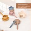 Tea Party Set for Little Girls Boys, Silicone Tea Set Toys with Teapot Cups Coasters Spoon Tray, Kitchen Accessories Pretend Play Learn & Discover Playset for Toddler view 3