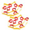 1 Pair Legged Fixed Belt, Outdoor Sport Equipment, Multiplayer Teamwork Game Interactive Toys with Elastic Foot Straps, Adjustable Hook & Loop Design for Parent - Child Activities, (8-person leggings view 1