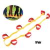 1 Pair Legged Fixed Belt, Outdoor Sport Equipment, Multiplayer Teamwork Game Interactive Toys with Elastic Foot Straps, Adjustable Hook & Loop Design for Parent - Child Activities, (8-person leggings view 2