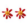 7.8 * 7.8cm Bohemian Metallic Enamel Red Flower Earnail Female,red,7.8 * 7.8cm view 1