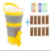 Foldable Ball Blaster Ammo Bucket+100 000 Pieces Bullet, Portable Splatter Blaster Accessories, Gun Ammo Container with Strainer, Large Capacity Tub for 10,000 Bullet, for Ages 14+ (Yellow) view 2