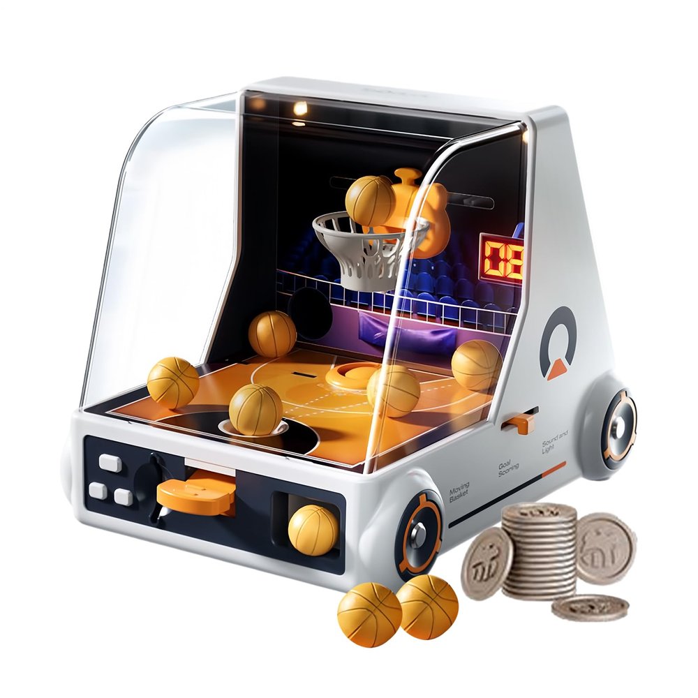Basketball Game - Tabletop Basketballs Games, Desktop Ball Toy with Durable Design, Mini Game with Fun Play, Desktop Launching Toy for Indoors Workplace Home Bedroom School Classroom Kindergarten
