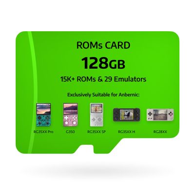 128G Game Card Preloaded with 15K+ Retro Games 35 Emularors for RG35XX Pro/RG34XX SP/G350/RG40XX H/RG34XX/RGCubeXX Handheld Game Console Card (128Gfor RG35XXPro/G350/RG35XXSP/RG35XXH/RG28XX)