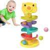 Creative Rolling Ball Tower Cheerful Color Patterns, Smooth Descent Chutes, Balanced Stacking Architecture, Engaging Movement Design | Fun Skill-Building Support During Discovery Moments view 1