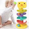 Creative Rolling Ball Tower Cheerful Color Patterns, Smooth Descent Chutes, Balanced Stacking Architecture, Engaging Movement Design | Fun Skill-Building Support During Discovery Moments view 3
