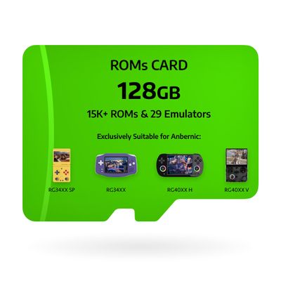 128G Game Card Preloaded with 15K+ Retro Games 35 Emularors for RG35XX Pro/RG34XX SP/G350/RG40XX H/RG34XX/RGCubeXX Handheld Game Console Card (128Gfor RG34XXSP/RG34XX/RG40XXH/RG40XXVRGCubeXX)