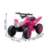 12V Kids' Ride-On ATV, Electric Car for Ages 3-6, Dual-Motor Ride-On Toy with Music Player - 2 Speed Modes, Forward/Reverse (Pink) view 3