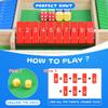 Buildopia Shut The Box Dice Game, 4-Player Family Wooden Board Table Math Games for Adults and Kids, Fun for Classroom, Home, Party, Pub & Camping Strategy Game, Travel Size view 3