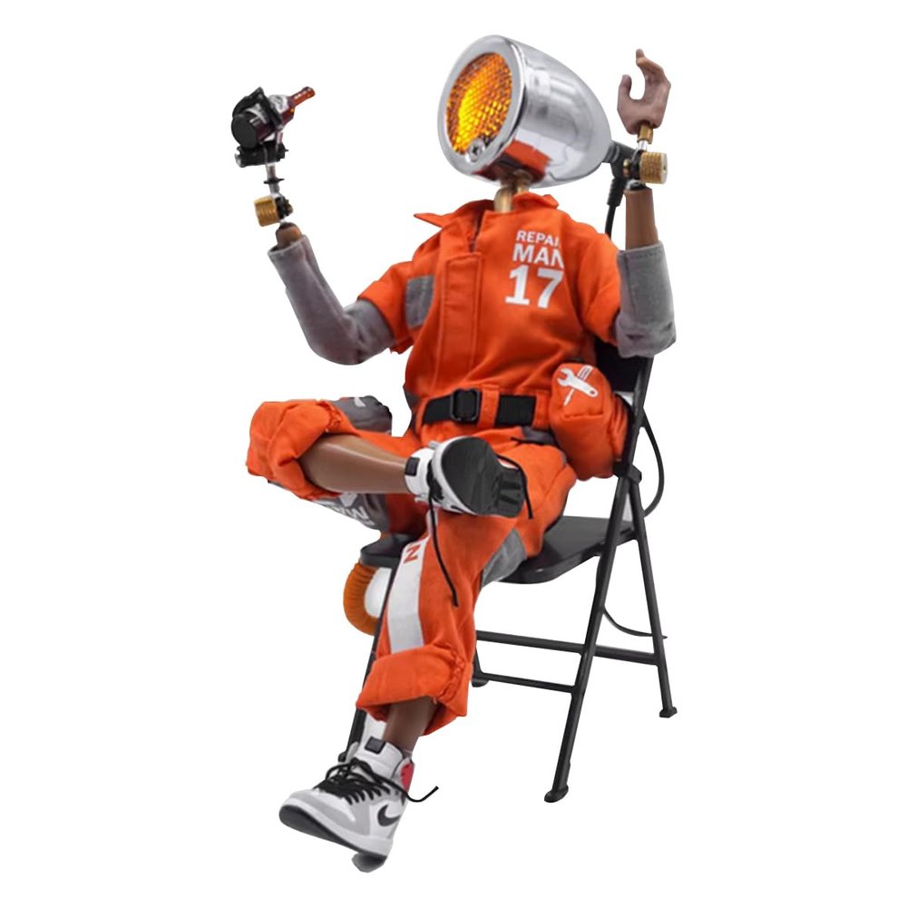 3D Metal Mechanical Steampunk Cyber Robot Desk Table Model, Creative Collectible Decor & Gift for Adults