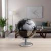 7.87" Metallic Black World Globe with Rotating Stainless Steel Stand for Adults - Elegant Adult Bookcase Decorative Home Desk Table Office Decor Book Shelf & Gifts (black, 7.87) view 4
