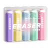 5PCS Novelty Erasers Easy Erasing Hexagon Shape for Students Sketching Learning Tools S Stationery Pencil Eraser Set view 1