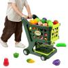 Kids Shopping Cart Play Set | Children's Shopping Cart Trolley Kit - Stable Structure Role-Playing Games,for Birthday, New Year, Christmas, Children's Day view 1