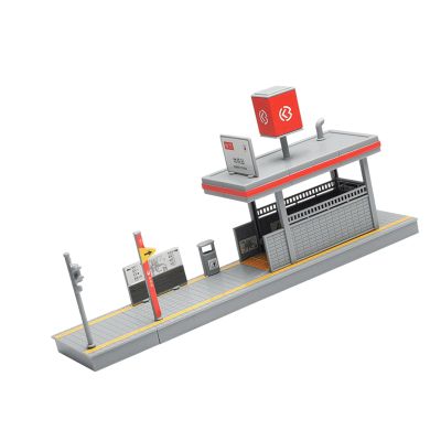 1/64 Scale Metro Station Building Set Educational Puzzle Toy for Model Train Miniature Landscape Accessories Enthusiasts Miniature Scene Layouts for Dioramas