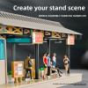1/64 Scale Metro Station Building Set Educational Puzzle Toy for Model Train Miniature Landscape Accessories Enthusiasts Miniature Scene Layouts for Dioramas view 2