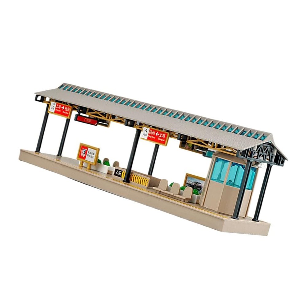 1/64 Scale Metro Station Building Set Educational Puzzle Toy for Model Train Miniature Landscape Accessories Enthusiasts Miniature Scene Layouts for Dioramas
