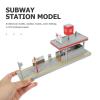 1/64 Scale Metro Station Building Set Educational Puzzle Toy for Model Train Miniature Landscape Accessories Enthusiasts Miniature Scene Layouts for Dioramas view 4