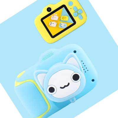 Akozon Children Camera ABS Cartoon Lovely Mini MP3 20MP HD Video Camcorder Toy for Toddler (Blue)