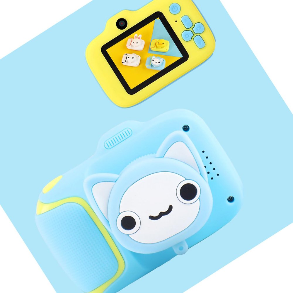 Akozon Children Camera ABS Cartoon Lovely Mini MP3 20MP HD Video Camcorder Toy for Toddler (Blue)