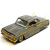 1964 SS Lowrider Gray Metallic with Gold Graphics Lowriders Design Series 1/26 Diecast Model Car 32547GRY view 1