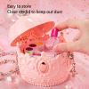 Kids Makeup Sets , Princess Carriage Shape Cosmetic Sets Makeup Kits, Portable Beauty Set Real Pretend Toys for Little Girls view 4