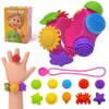 22 Pcs Sensory Fidget Toys for Kids Teens : Wearable Necklace,Bracelet & Spinner Ring Sets with 15 Textured Silicone Charms for Anxiety Relief, Autism ADHD Stress -Stocking Stuffers for Kids view 1