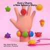 22 Pcs Sensory Fidget Toys for Kids Teens : Wearable Necklace,Bracelet & Spinner Ring Sets with 15 Textured Silicone Charms for Anxiety Relief, Autism ADHD Stress -Stocking Stuffers for Kids view 3