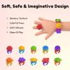 22 Pcs Sensory Fidget Toys for Kids Teens : Wearable Necklace,Bracelet & Spinner Ring Sets with 15 Textured Silicone Charms for Anxiety Relief, Autism ADHD Stress -Stocking Stuffers for Kids view 4