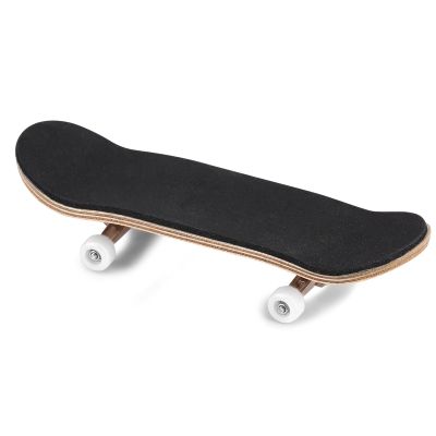 AUNMAS Maple Wooden Alloy Fingerboard, Mini Fingertip Movement Novelty Toys, PU Anti Slip Pad Skateboard Kit with Box for Teens Adults (White)