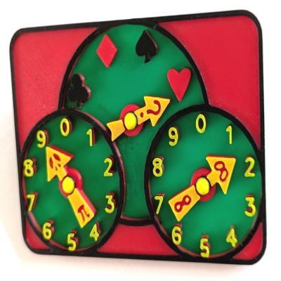 3D Print - Euchre Score and Suit Keeper Dials, Card Size Game Accessory for Tracking Points and Suits