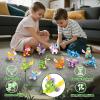 24 Pack Valentines Day Party Favors for Kids, Building Blocks Toys 3-in-1 Dinosaurs Horse Classroom Gifts, 933PCS Miniature Building Set for Class Easter Birthday Children's Day Boys Girls Ages 6+ view 2