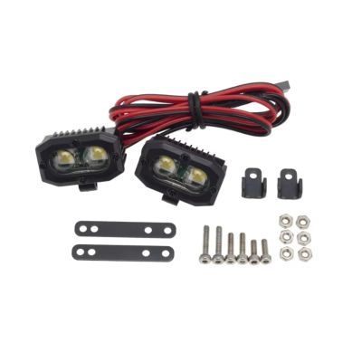 Lighting Rc Car Spot For Axial For SCX10 90046 For Wraith For Capra For Redcat Gen8 VS4-10 1/10 RC Car Bright Lights Spotlight RC Crawler(B 2 LED Controller)