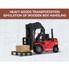 BICRKTOMXY RC Forklift Truck, 1:24 Scale 11CH RC Heavy-Duty Construction Vehicle Model with Spray Mist, LED Lights & Sound Effects, Indoor and Outdoor Play, Gift for Adults (Red) view 2