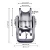 ZUXOCY Pulley U Wheel Pulley 304 Stainless Steel Track Wheel Loading 660lb Capacity Removable U Wheel Pulley Block view 3