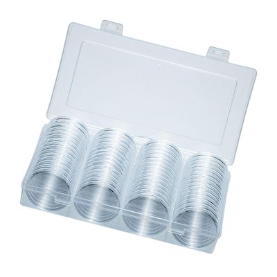 60pcs Coin Cases Display Case 40mm Preservation Box Holder Commemorative Medals Storage Container Protections Case