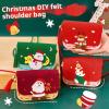 Cute Christmas DIY Material Bags, Parent-Child Interaction Creative Shoulder Bag Set, Hands-on New Year Gifts view 4