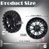 300Pcs Mini Plastic Model Wheels Bulk Pack with 2mm Hole and 150Pcs 100mm Metal Axle Rods, Craft Wheels and Axles for Model Cars, Trucks, Robot Chassis, Vehicles and Mechanical Assemblies view 2