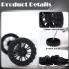 300Pcs Mini Plastic Model Wheels Bulk Pack with 2mm Hole and 150Pcs 100mm Metal Axle Rods, Craft Wheels and Axles for Model Cars, Trucks, Robot Chassis, Vehicles and Mechanical Assemblies view 3
