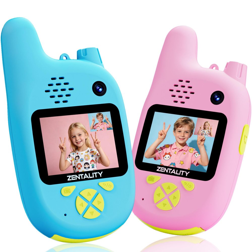 Video Walkie Talkies for Kids, Toys for 312 Year, Dual Camera, Rechargeable 2-Way Radio Toy, Send Photos & E-mojis, 1000ft Long Range for Indoor Outdoor, Camping, Hiking, Kids Games