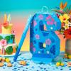 Tasdurian Hawaii Number 6 Piata 16 Inch Blue Tropical Theme Piata with Stick Blindfold Confetti for Birthday Party Supplies Decorations Anniversary Celebration view 3