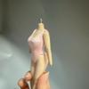 1/12 Scale Female Clothes Bathing Suit Triangle Bikini Swimsuit for 6-inches Action Figure Body Doll, 1/12 Doll Female Action Figure Swimsuit Jumpsuits Bodysuit Swimwear Clothing (Pink) view 3