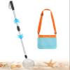 1 Pack Sand Sifter with Seashell Bags - 21.6"~33" Adjustable Shark Tooth Sifter for The Beach Seashell Collecting, Mesh Shovel Scooper with Retractable Handle, Beach Toys for Adults Family Kids view 1