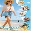 1 Pack Sand Sifter with Seashell Bags - 21.6"~33" Adjustable Shark Tooth Sifter for The Beach Seashell Collecting, Mesh Shovel Scooper with Retractable Handle, Beach Toys for Adults Family Kids view 4