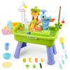Hanyutom 2026 Upgraded Toddler Sand Water Table Toy with Electric Water Pump, Kids Sand Water with Faucet/Play Food Accessories/Fishing Toy, Kitchen Play Sink Toys for Girl Boy Age 3+ (Green) view 1