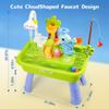 Hanyutom 2026 Upgraded Toddler Sand Water Table Toy with Electric Water Pump, Kids Sand Water with Faucet/Play Food Accessories/Fishing Toy, Kitchen Play Sink Toys for Girl Boy Age 3+ (Green) view 2