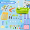 Hanyutom 2026 Upgraded Toddler Sand Water Table Toy with Electric Water Pump, Kids Sand Water with Faucet/Play Food Accessories/Fishing Toy, Kitchen Play Sink Toys for Girl Boy Age 3+ (Green) view 4