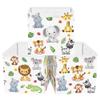 HUUMONSS 11.8" Jungle Animals Cube Storage Organizer Set 3Pcs Lion Giraffe Elephant Cube Storage Bin for Bathroom/Bedroom Parent Book Chest, Tiger view 1