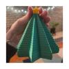 2PCS-3D Printed Star Decoration, Teal Green with Yellow Star Center, Geometric Layered Design, Holiday Ornament view 4
